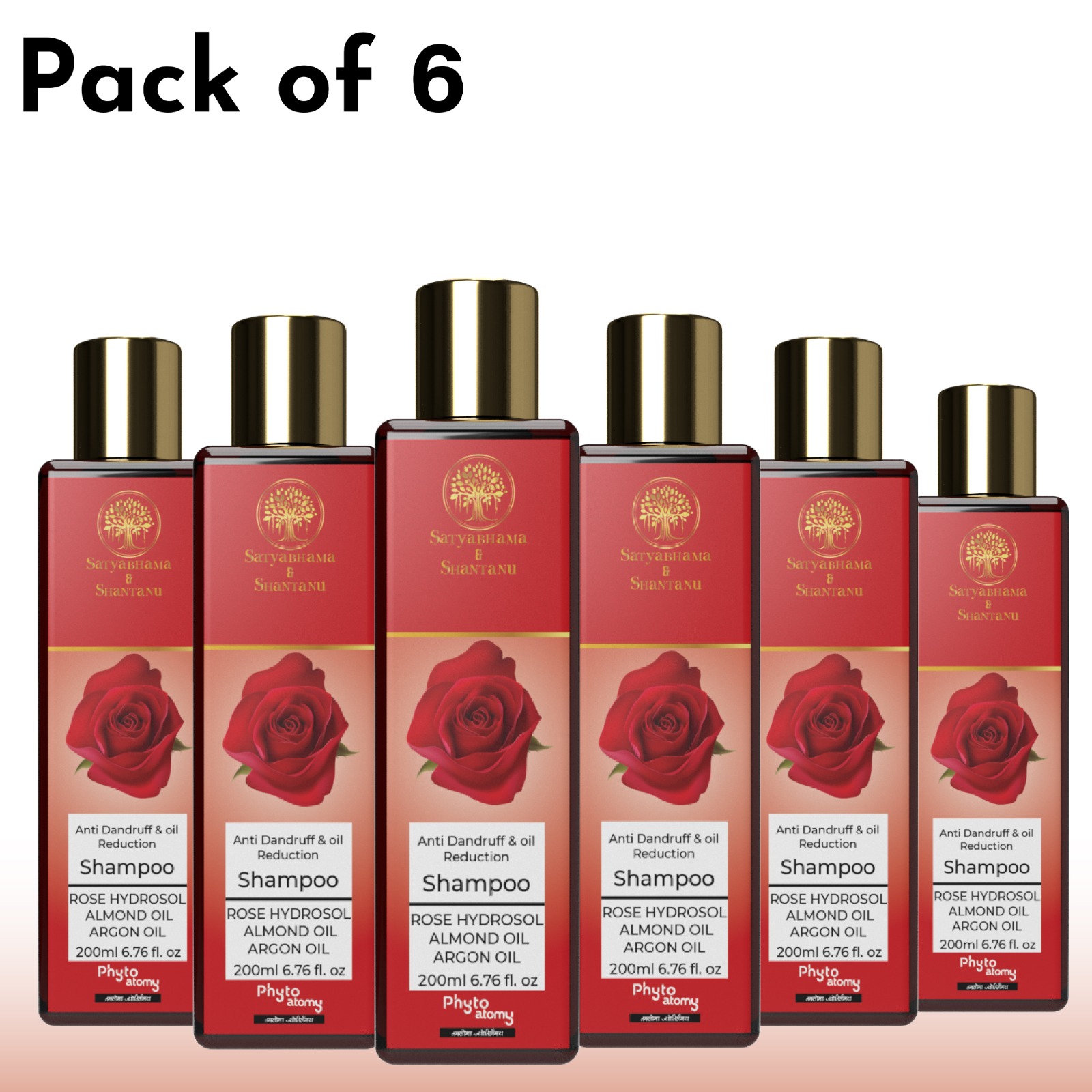 Rose Hydrosol Shampoo (200 ml) Pack Of 6
